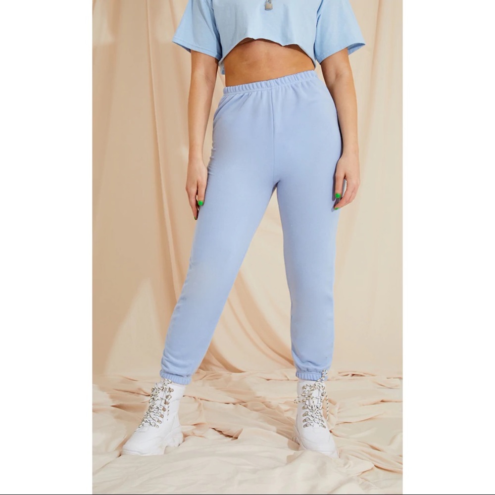 PrettyLittleThing Cream Slim fit Joggers Size 4